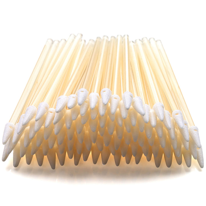 ESD Swabs Foam Tip Swabs (100pcs, Transparent) Cleaning Swabs for Electronics, Static Safe Mini Tipped Sponge Sticks for Sensitive Electronics, e.g, PCB, CPU, Semiconductor (E750DF)