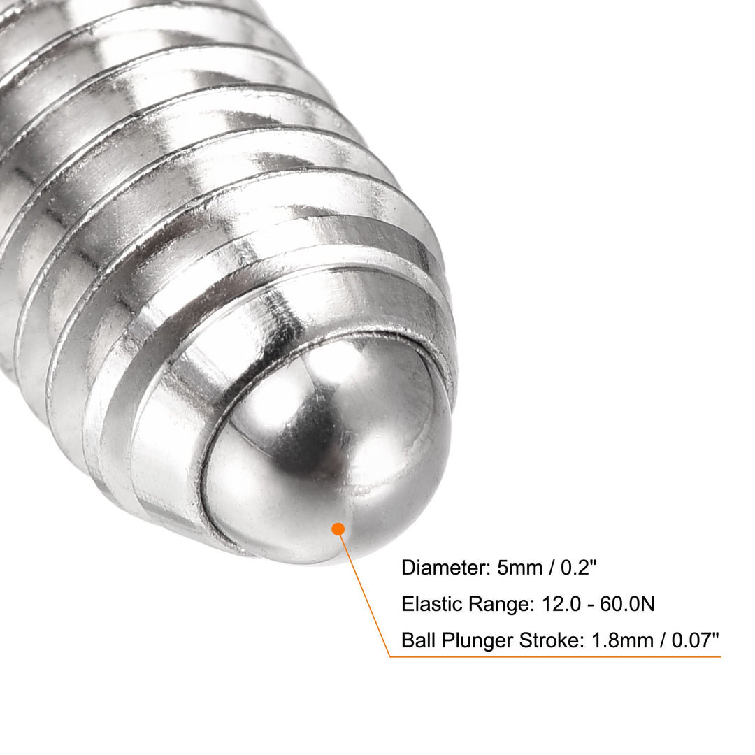 Ball Point Set Screws, M8 x 16mm 304 Stainless Steel Metric Spring Hex Socket Screw 8pcs