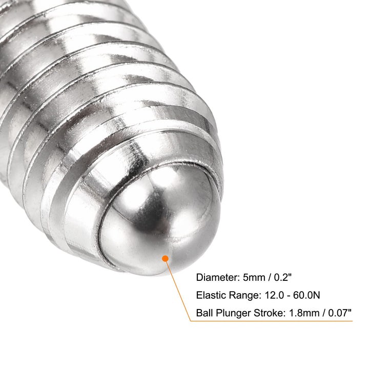 Ball Point Set Screws, M8 x 16mm 304 Stainless Steel Metric Spring Hex Socket Screw 8pcs