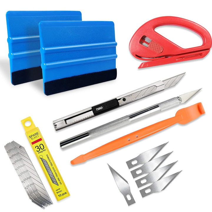Car Vinyl Wrap Window Tint Film Tool Kits with Felt Squeegee Wrap Stick for Vinyl Installation 21 pcs/Pack