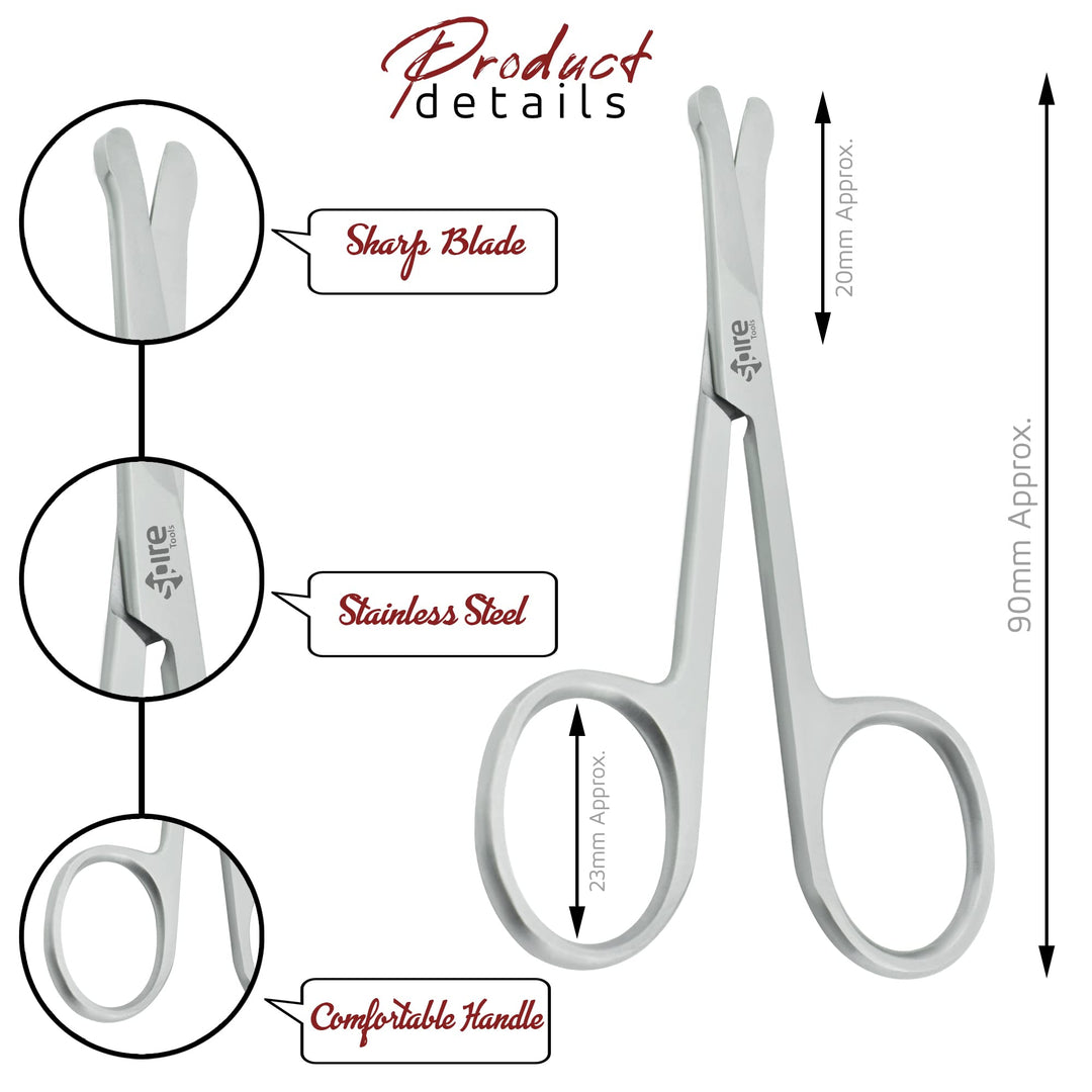 Baby Scissors Nail with Rounded Probe Tip - Age: 0 m+3 Years Stainless Steel