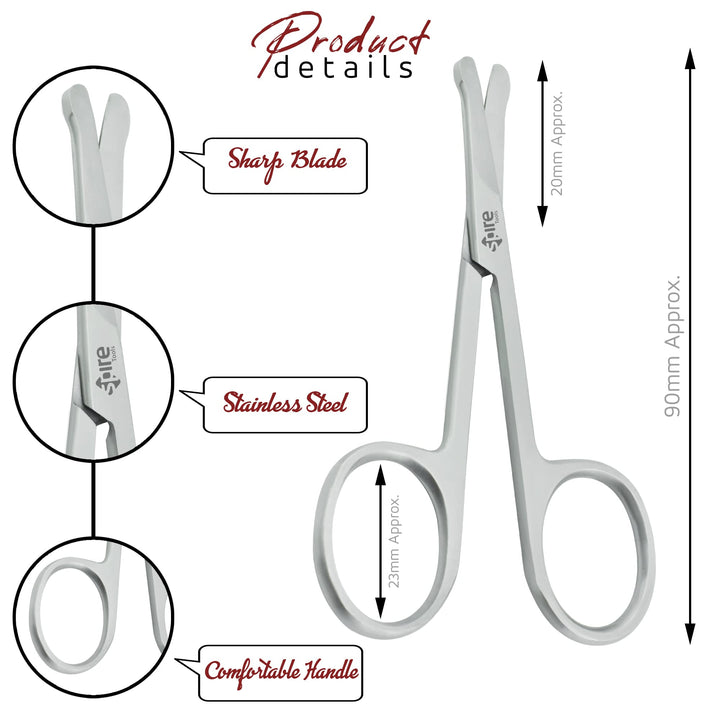 Baby Scissors Nail with Rounded Probe Tip - Age: 0 m+3 Years Stainless Steel