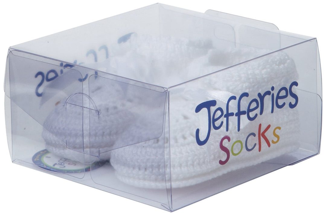 Baby Girls&#39; Hand Crochet Bootie, White, Newborn (2681)