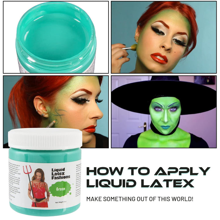 Ammonia Free Liquid Latex Body Paint - 4oz Green