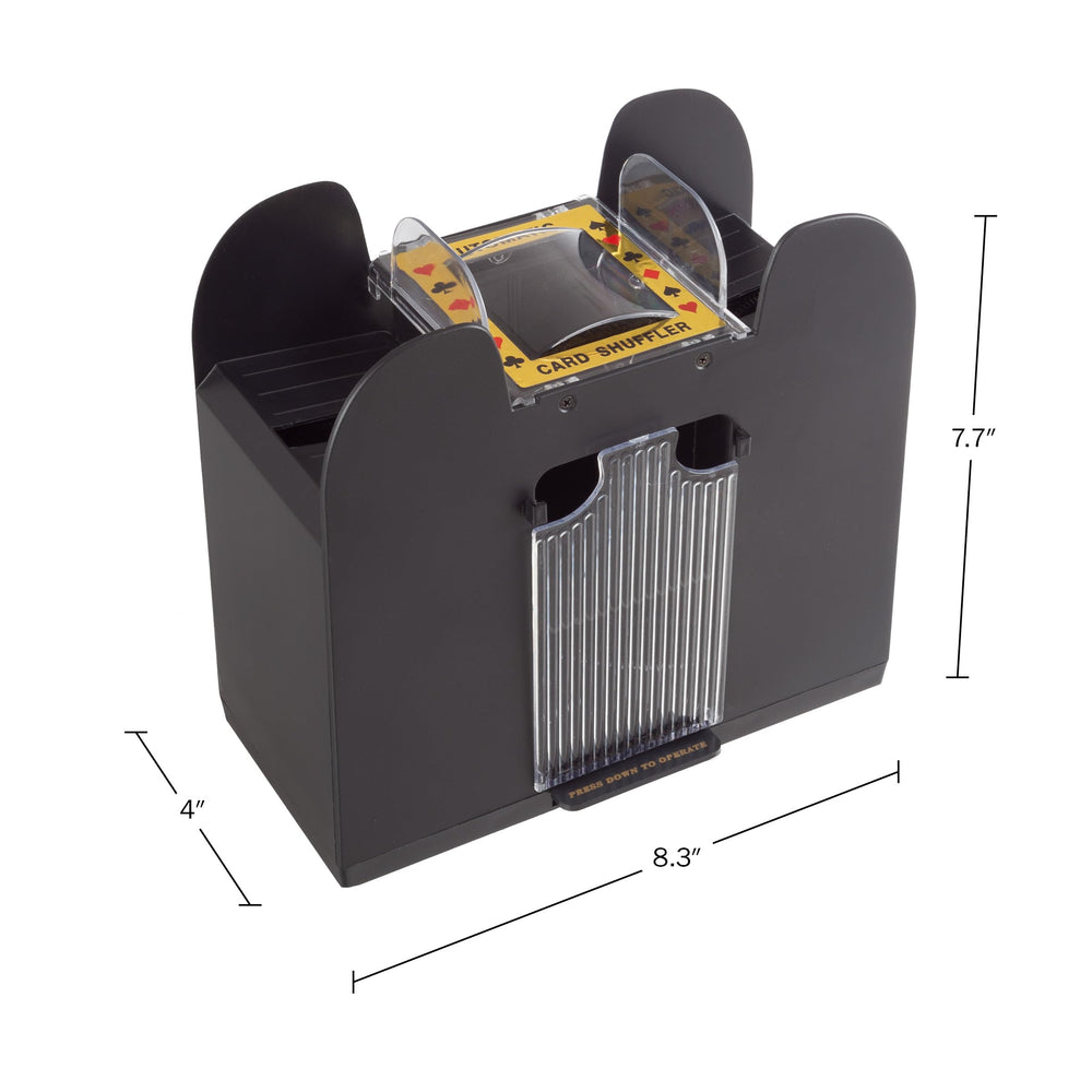 Automatic Card Shuffler - Battery-Operated 6-Deck Playing Card Dispenser - Game Night and Casino Accessories