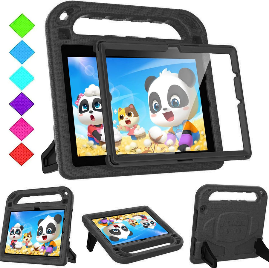 2021 All-New 10 Tablet 2021 Case - with Screen Protector, Shockproof Lightweight Kid-Proof Cover Handle Kids Case for All-New 10 inch Tablet(Only Fit 11th Generation, 2022 Release) - Rose