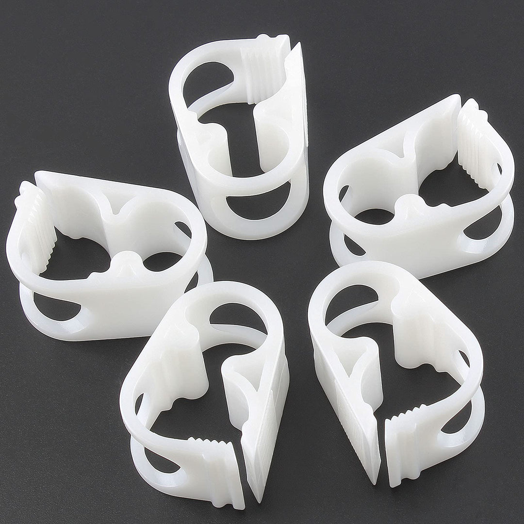1/4 - 1/2 Plastic Tubing Clamps Adjustable Tube Clamp, Laboratory Pinch Valve Flow Control Hose Clamp - Pack of 5 White