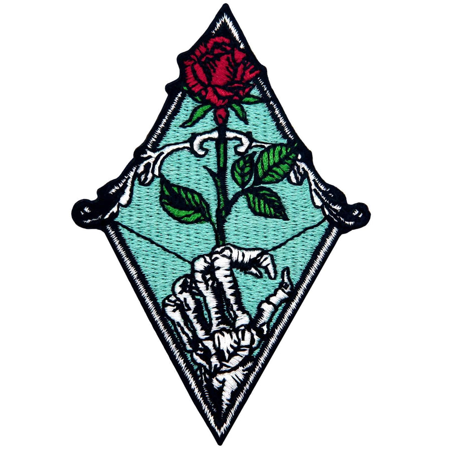Kill You Tenderly Rose Arrow Patch Embroidered Applique