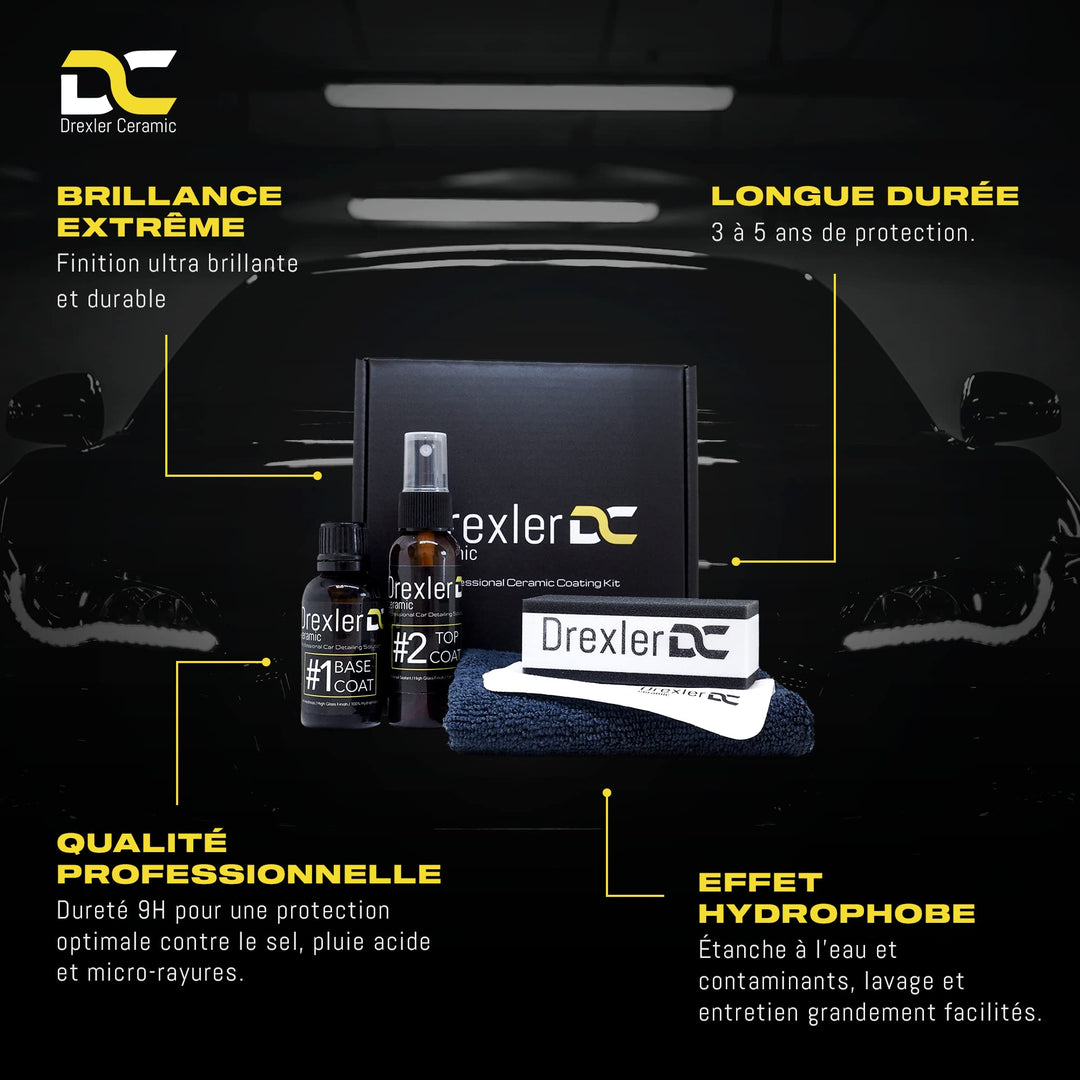 Coating Kit 30ml + 50ml – 9H Hardness, Ultra High Gloss &amp; Hydrophobic Protection for Cars | Long-Lasting Shine &amp; 3-5 Years Durability | Professional Car Detailing Kit