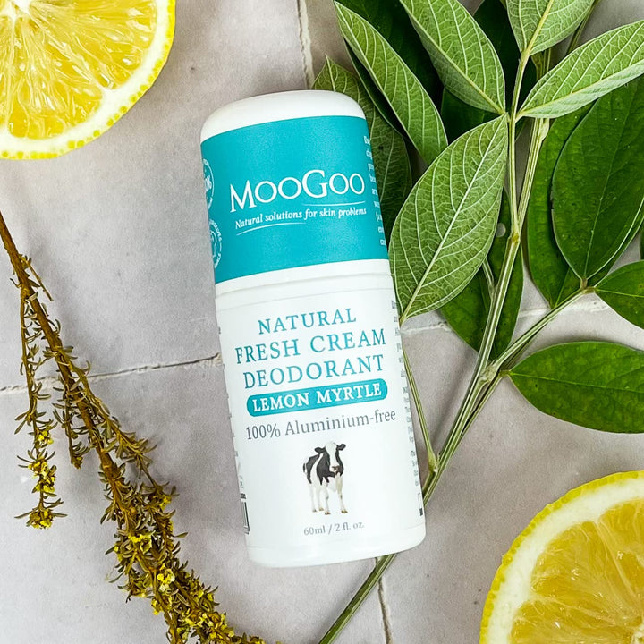 Natural Deodorant Lemon Myrtle - Non-Irritating, Bicarb &amp; Aluminium-Free Roll-On, Odor Control for Adults &amp; Kids