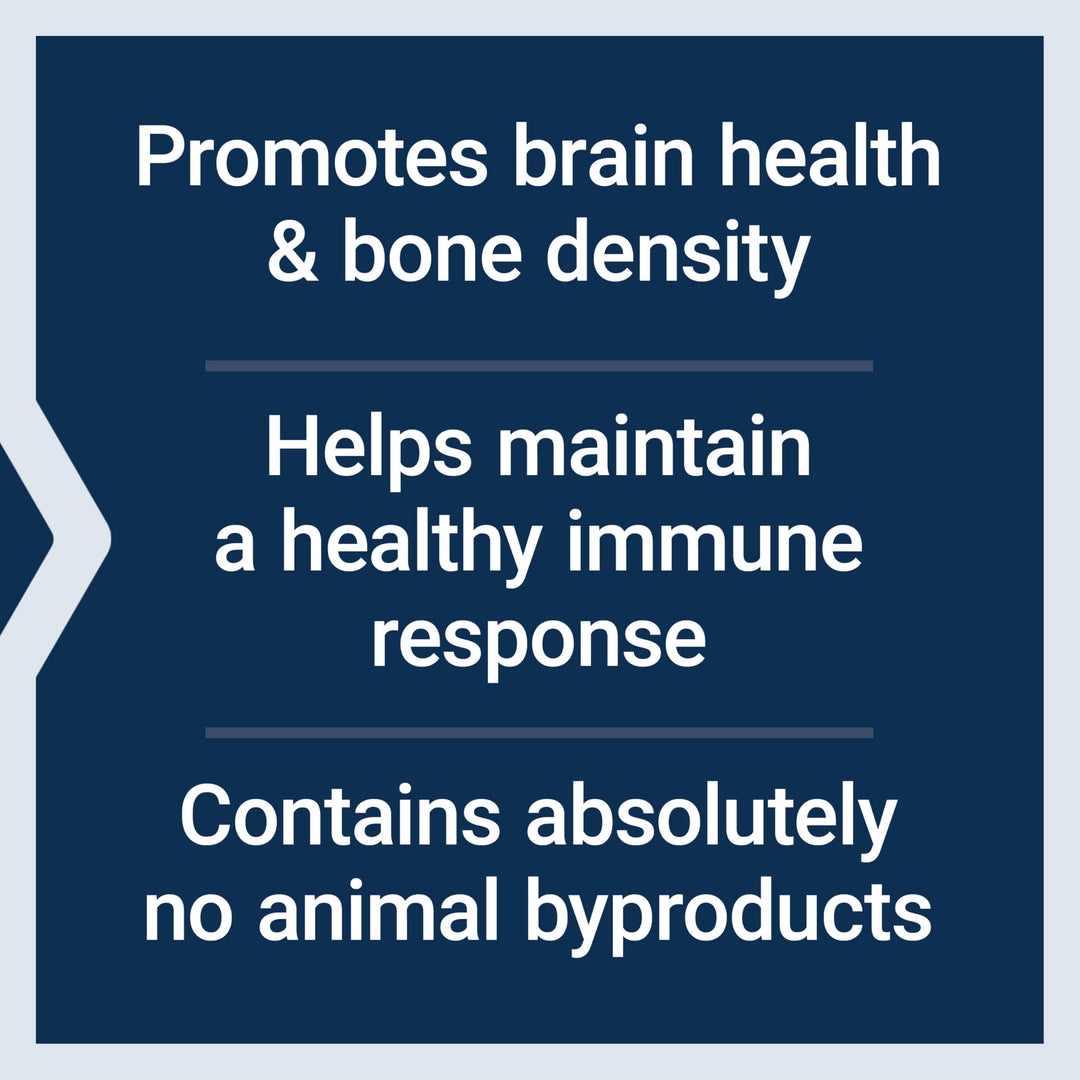 Vegan Vitamin D3, Joint/Bone Health, Immune Support, Non-GMO, Gluten Free, 60 Count