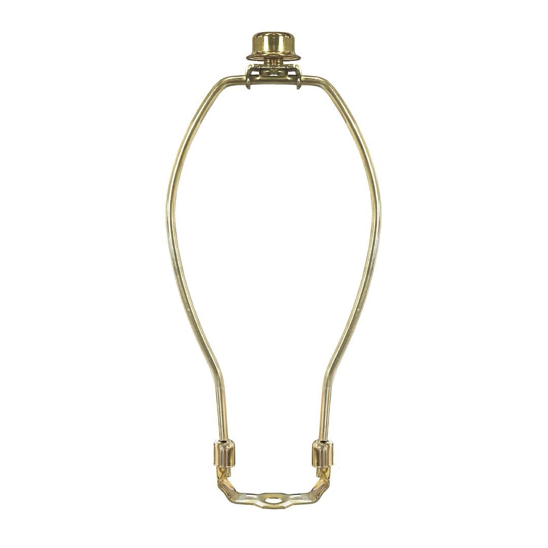 Heavy Duty Harp for Lamp Shade Holder, 7 inch, Polished Brown Base, Set of 2
