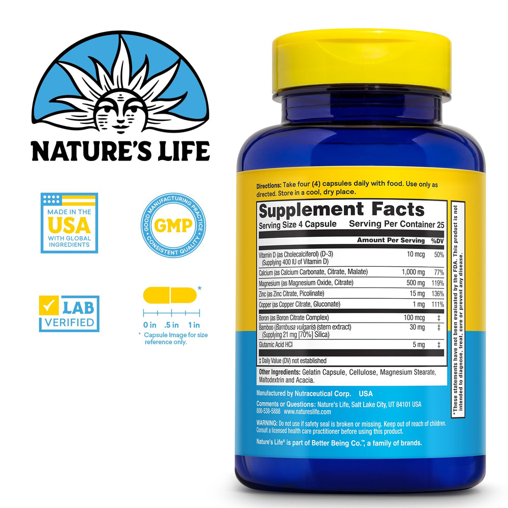NATURE'S LIFE Cal Mag Zinc Complex 1000mg / 500mg /