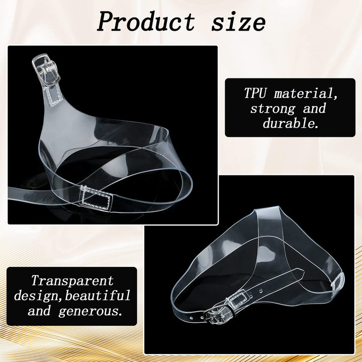 2 Pairs Invisible High Heel Shoe Straps, Detachable Shoe Straps for Heels Elastic Transparent Shoe Straps Suitable for Loose High Heels Nice to Skin