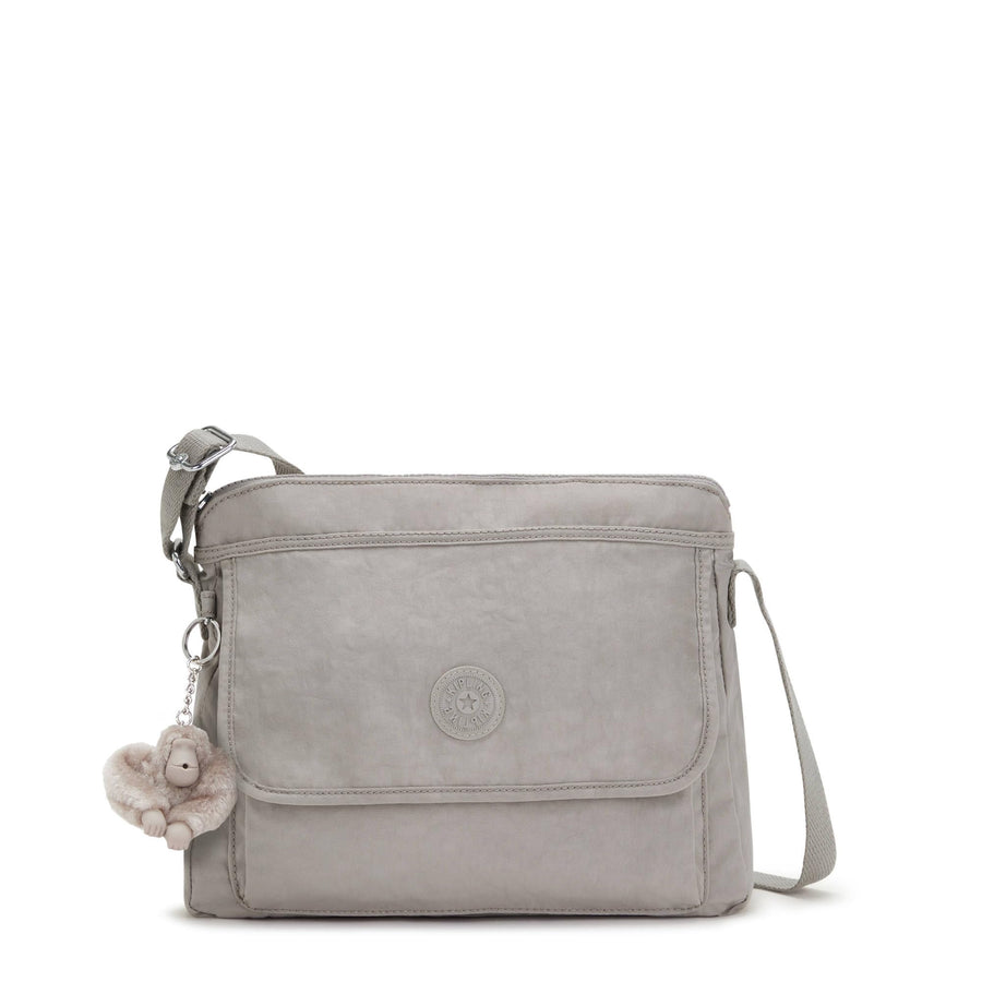 womens WomenÂ’s Aisling Bag, Lightweight Everyday Purse, Nylon Shoulder Crossbody Bag, Grey Gris, 12 L x 8.87 H 4 D US