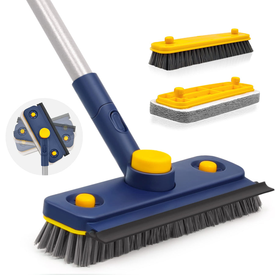 JEHONN Tub Tile Scrub Brush 3 in 1 Shower Brush, 58 Inc