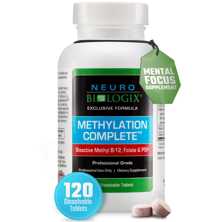 Methylation Complete in Fast-Dissolving Tablets - Methylated B Complex Vitamins to Aid Over 200 Body Processes - Supports Energy, Cell Function &amp; Immunity - Enhanced Absorption with B12, B6 &amp; Folate