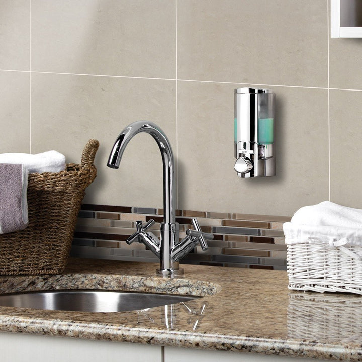 Products 76140-1 AVIVA 1 Chamber Wall Mount Soap and Sanitizer Dispenser, Chrome