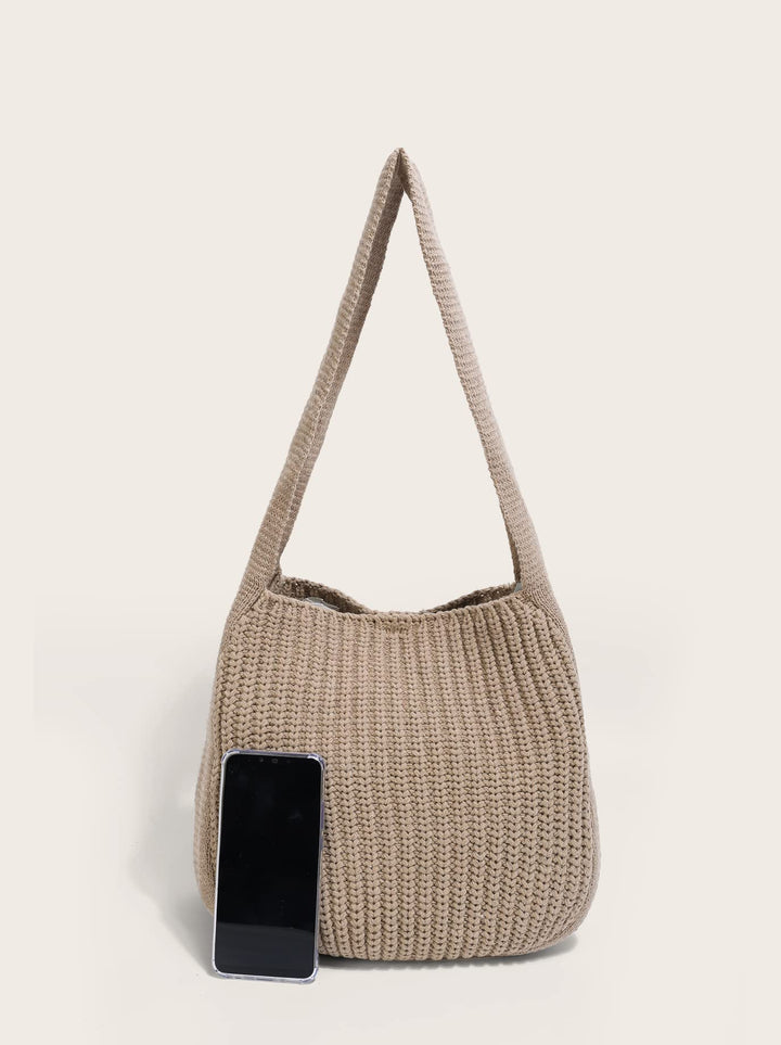 Women&#39;s Shoulder Handbags Crocheted Bags Large knit bag Tote bag aesthetic for school cute Tote bags Beach Bag Tote