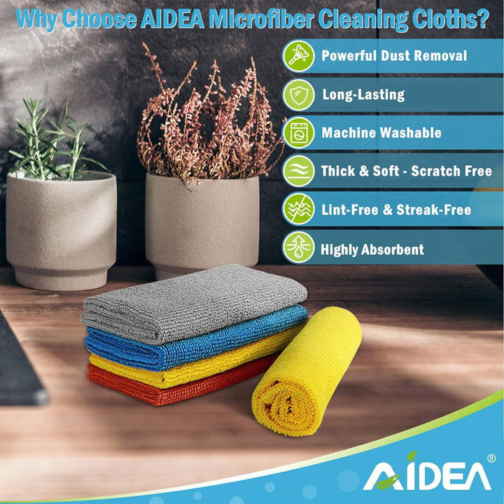 AIDEA Microfiber Cleaning Cloths, Cleaning Cloth Drying