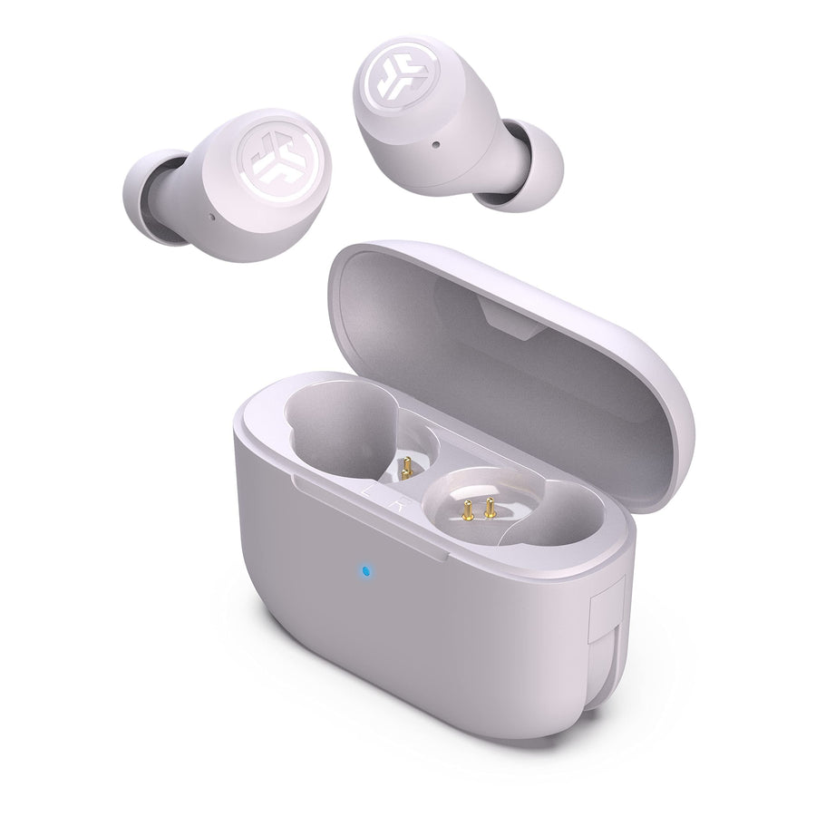 Go Air Pop True Wireless Bluetooth Earbuds + Charging Case, Lilac, Dual Connect, IPX4 Sweat Resistance, Bluetooth 5.1 Connection, 3 EQ Sound Settings Signature, Balanced, Bass Boost