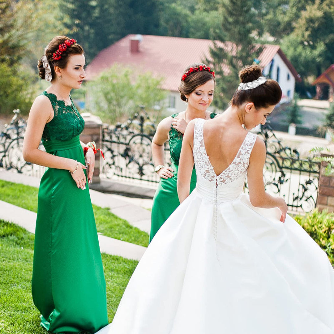 8pcs Satin Bridesmaid Proposal Gifts Hair Ties Hair Scrunchies Bachelorette Party Favors Satin Bridesmaid Gift for Wedding Parties (Black)