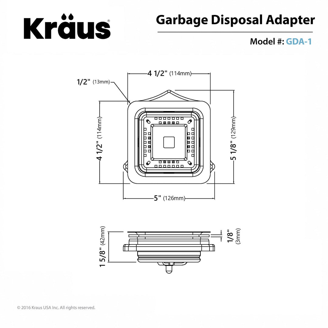 KRAUS Pax Garbage Disposal Adapter