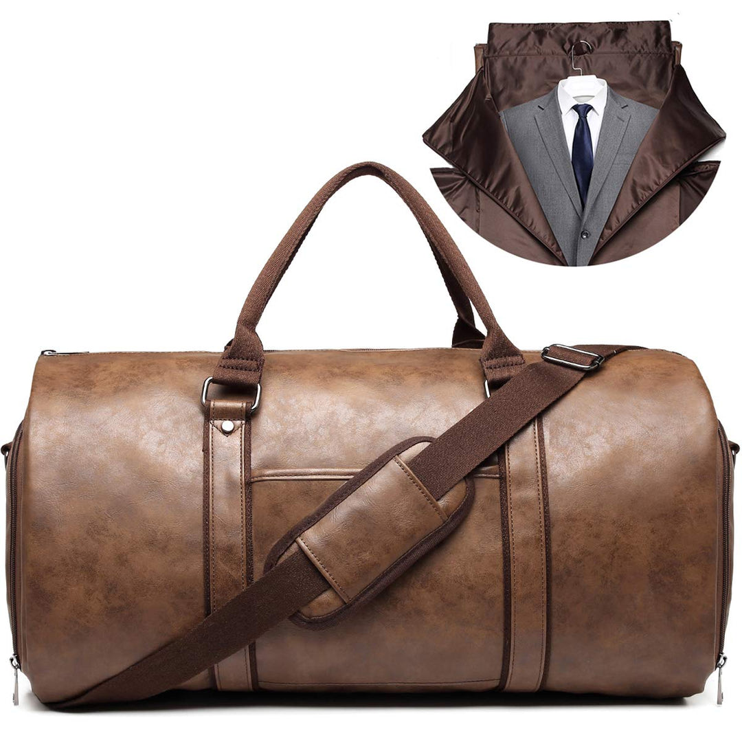 BOLOSTA Carry on Garment Bags for Travel Leather Garmen