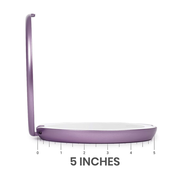 Compact 2.0 Travel Mirror in Matte Black | Travel Makeup Mirror with Light | LED Lighted Vanity Mirror with 3 Light Modes | 7X Magnification Folding Portable &amp; Rechargeable | Espejo