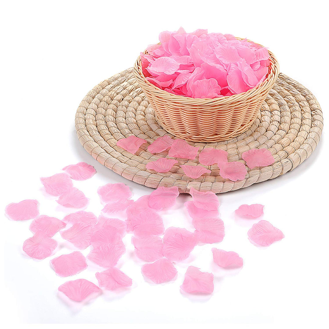 3000 PCS Silk Pink Rose Petals Artificial Flower Petals for Romantic Night Wedding Party Flower Decoration Valentine Day (Light Pink, 3000 pcs)