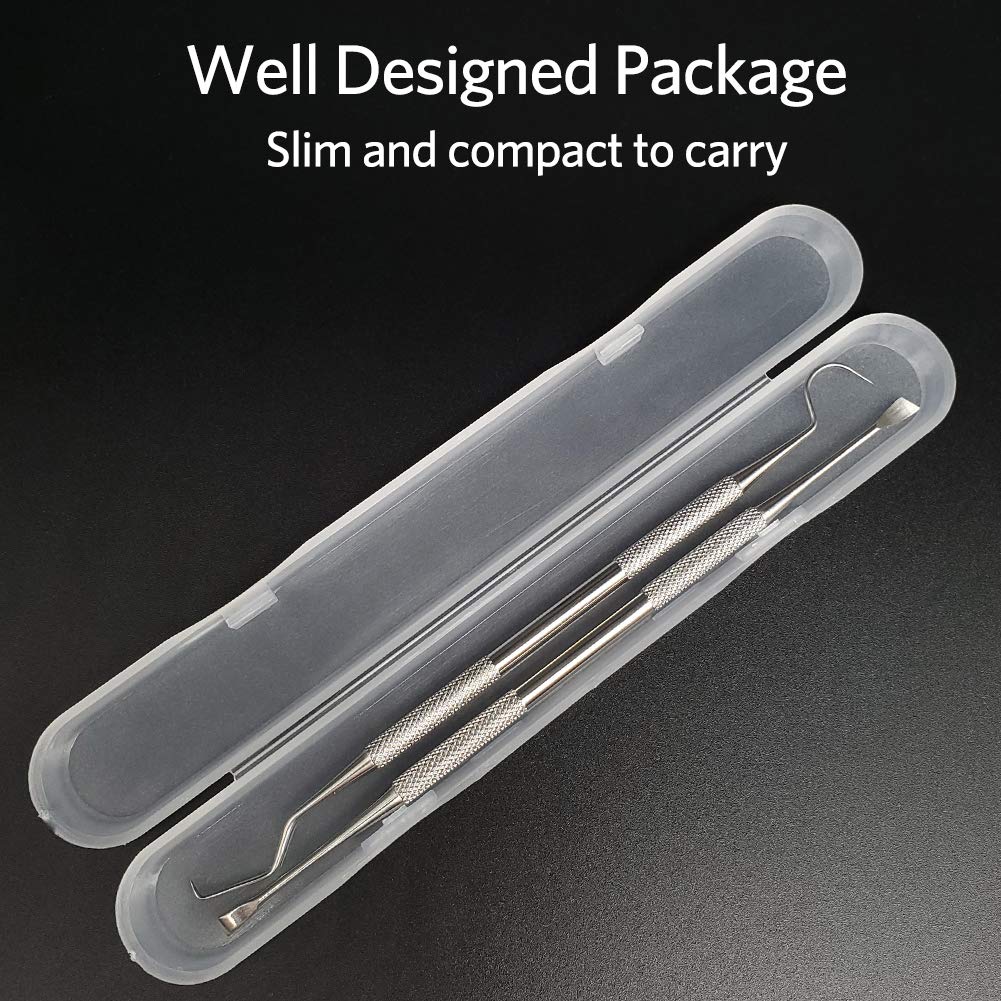 Professional Dental Tools, Langsum Stainless Steel Teeth Cleaning Tools for Dentist, Personal Using, Pets, Dental Hygiene Kit with Dental Scaler Pick, Tooth Tartar Scraper Remover and Storage Box