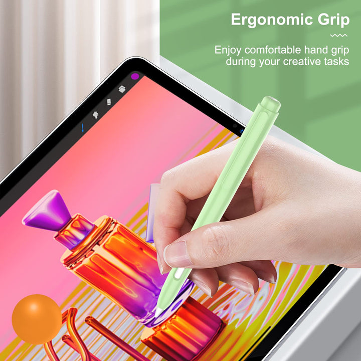 Holder Case Compatible with Apple Pencil 2nd Generation, Retractable Protective Apple Pencil Cover with Sturdy Clip, Hard PC Apple Pencil Case, Support Double-Tap, Green