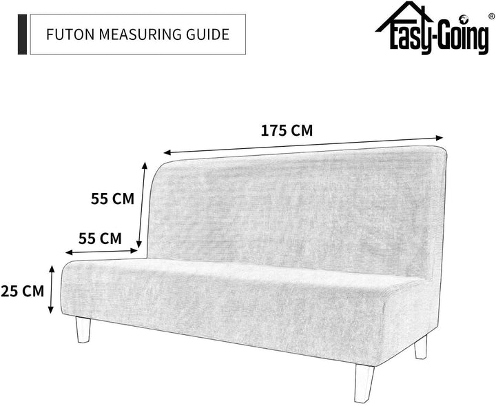 Easy-Going Stretch Futon Slipcover Armless Sofa Cover F