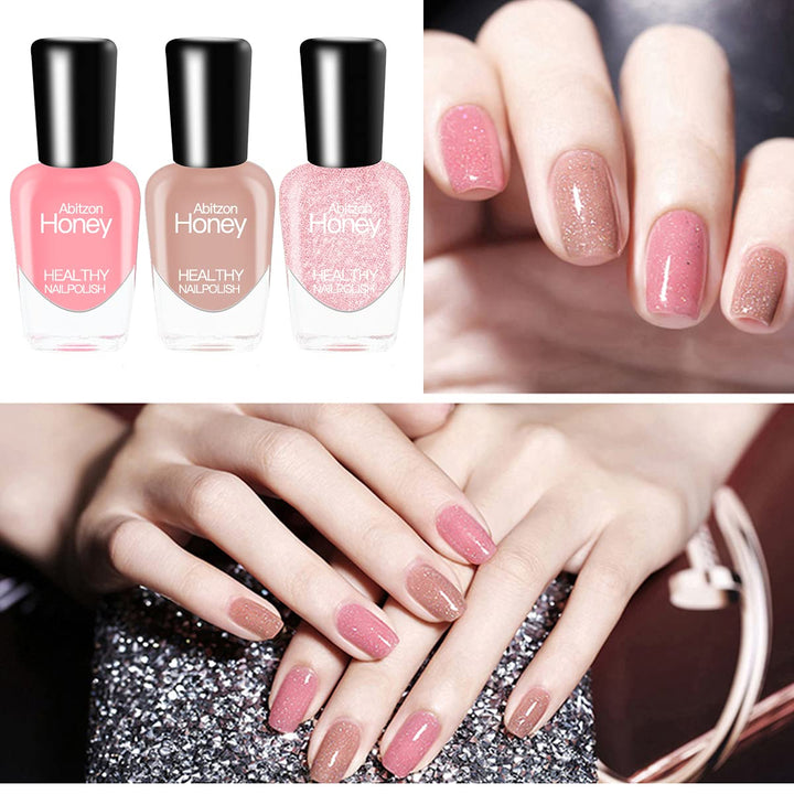 New Nail Polish Set (10 Bottles) - Non-Toxic Eco-Friendly Easy Peel Off &amp; Quick Dry Water Based Nail Polish