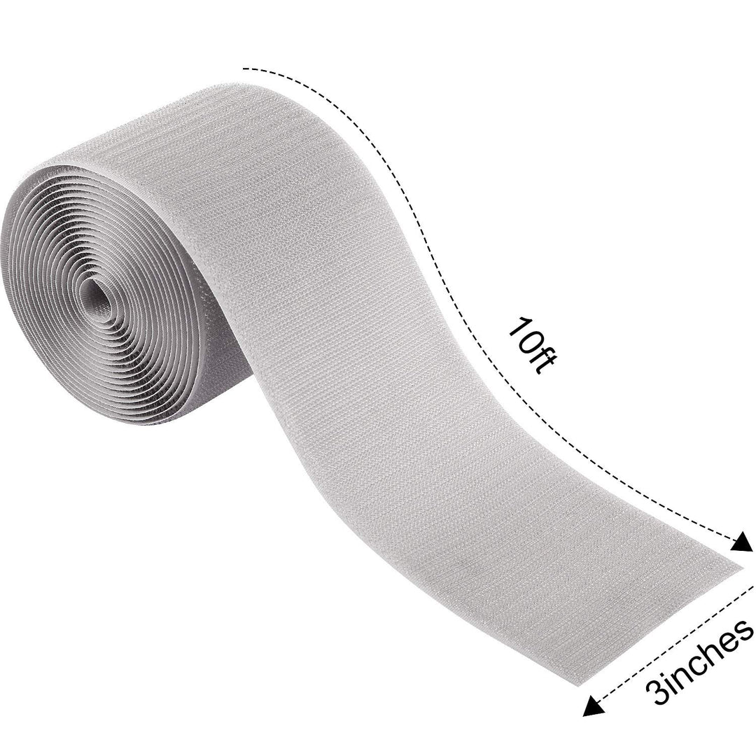 2 Pcs Cable Floor Strip Cord Cover Cable Protector Carpet Management, Hold Cords in Place, Keep Cables Organized, Protect Cords and Prevent a Trip Hazard, 3 Inch x 10 Feet (Gray)