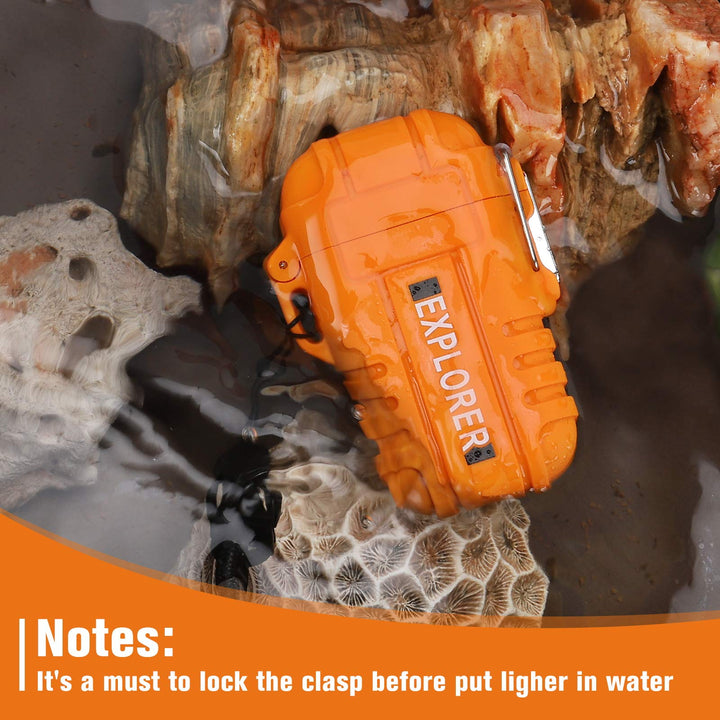 Green Vivid Waterproof Flameless Electric Lighter-Dual 