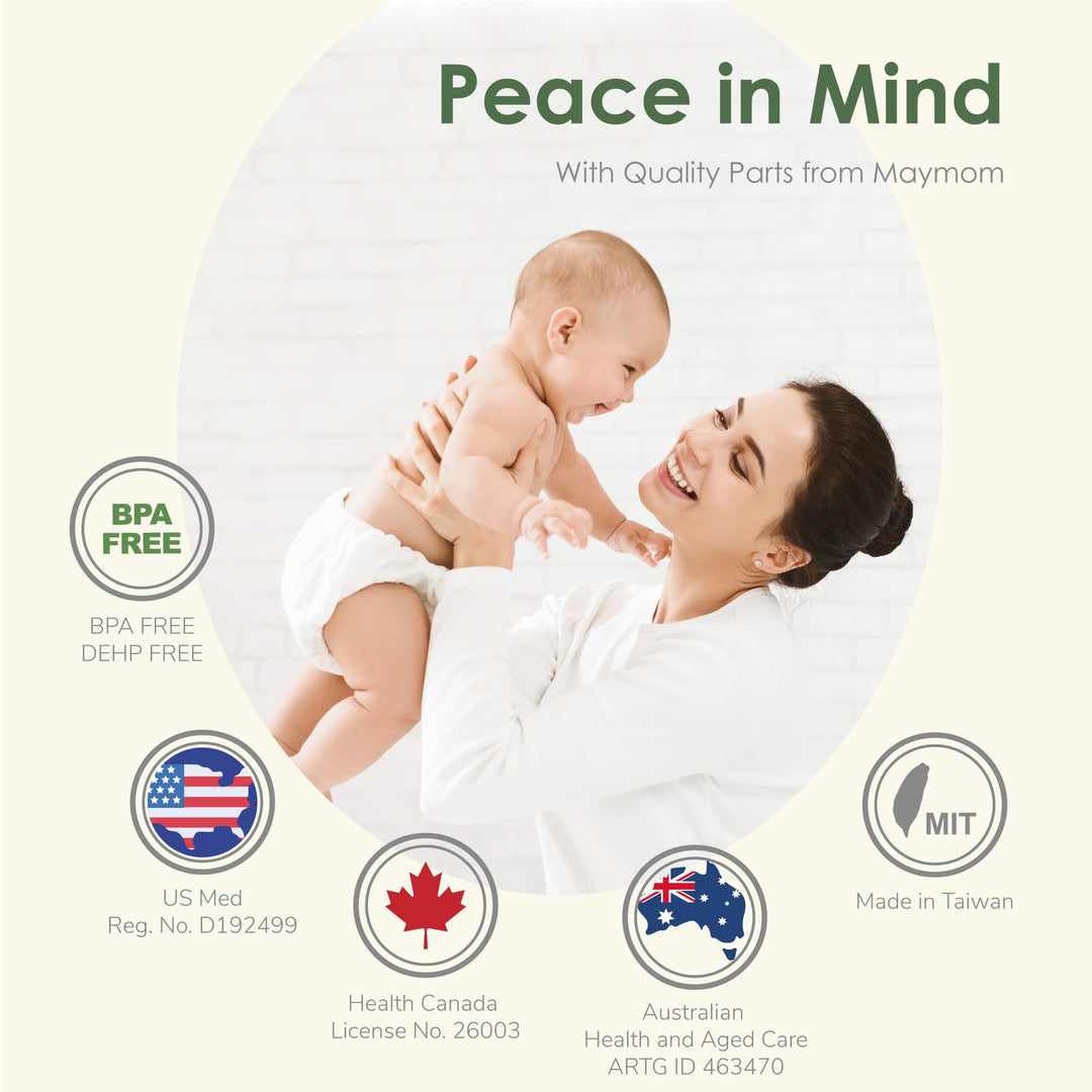 Maymom Wide Neck Breastmilk Collection n Storage Bottle 5.4 oz; Re-markable SureSeal Disc. Compatible with Spectra S2 Spectra S1 Spectra 9 Plus.