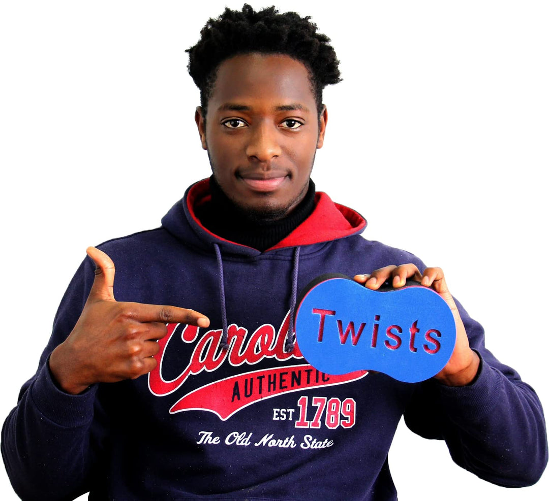 NIRVANA Hair Brush Sponge Twist Wave Barber Tool For Dreads Afro Locs Twist Curl Coil Black(1 Pack)