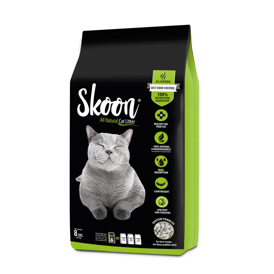 All Natural Cat Litter (1 Bag) - Original - Lightweight, Low Tracking, Non-Clumping Diatom Pebbles Absorb, Lock, and Seal Waste for Best Odor Control