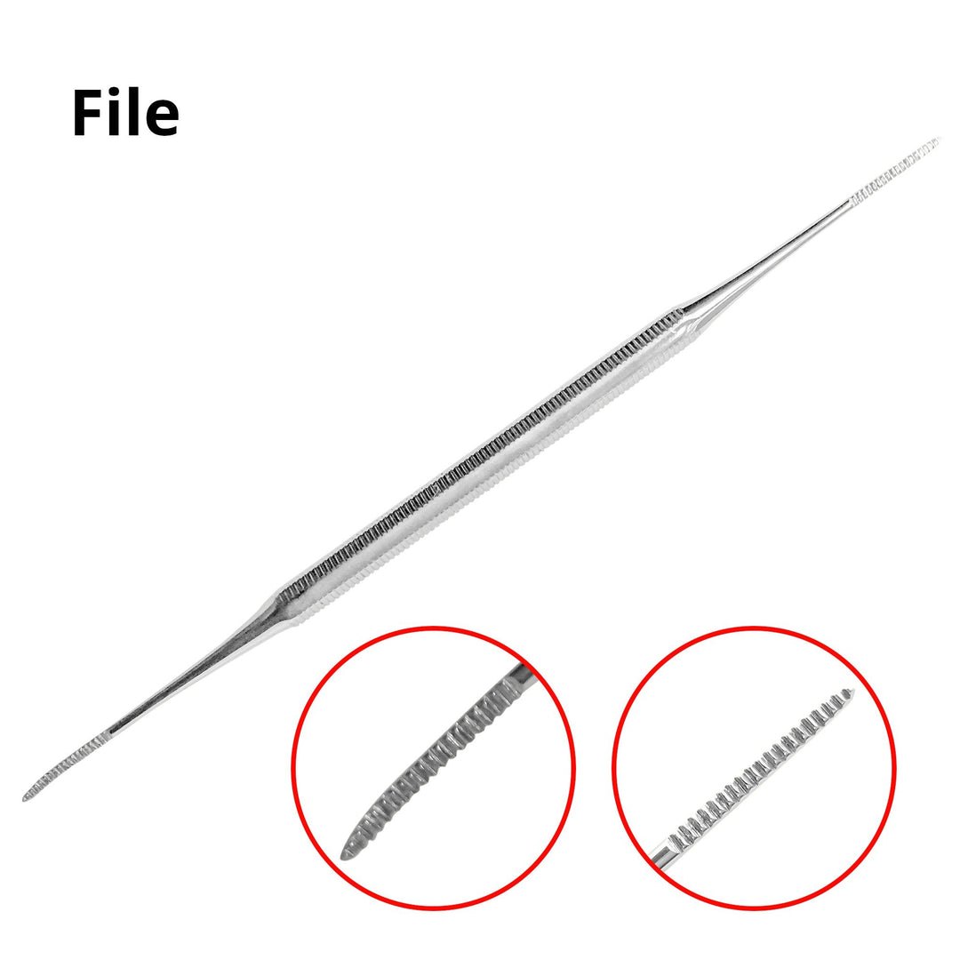 Kohm KP-7100 Ingrown Toenail Tool Kit, File &amp; Lifter Set - Professional Grade, Stainless Steel, Ingrown Toe Nail Pedicure Tools, Podiatry Tools Blacks File and Under Nail Cleaner