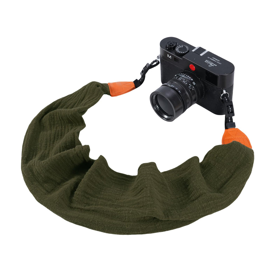 Scarf Camera Strap,DSLR Camera Strap Universal Neck Strap,Fabric of Bohemia Floral Scarf Camera Strap (Blue and White)