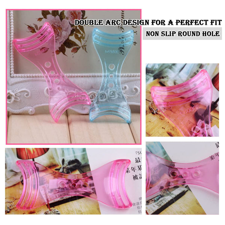 4 Pcs Eyelash Makeup Tool Mascara Applicator Guide with Comb Eyeliner Guide Template Eyelashes Curlers Shields Applicators for Women Girls Eye Makeup Tool 3 in 1