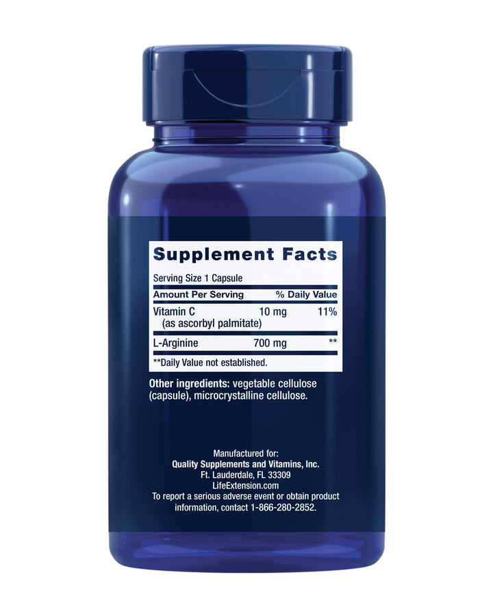 L-Arginine Caps - L-Arginine Supplement for Men and Women with Vitamin C - for Immune System Support and Cardiovascular Health -700 mg – Gluten-Free, Non-GMO – 200 Capsules