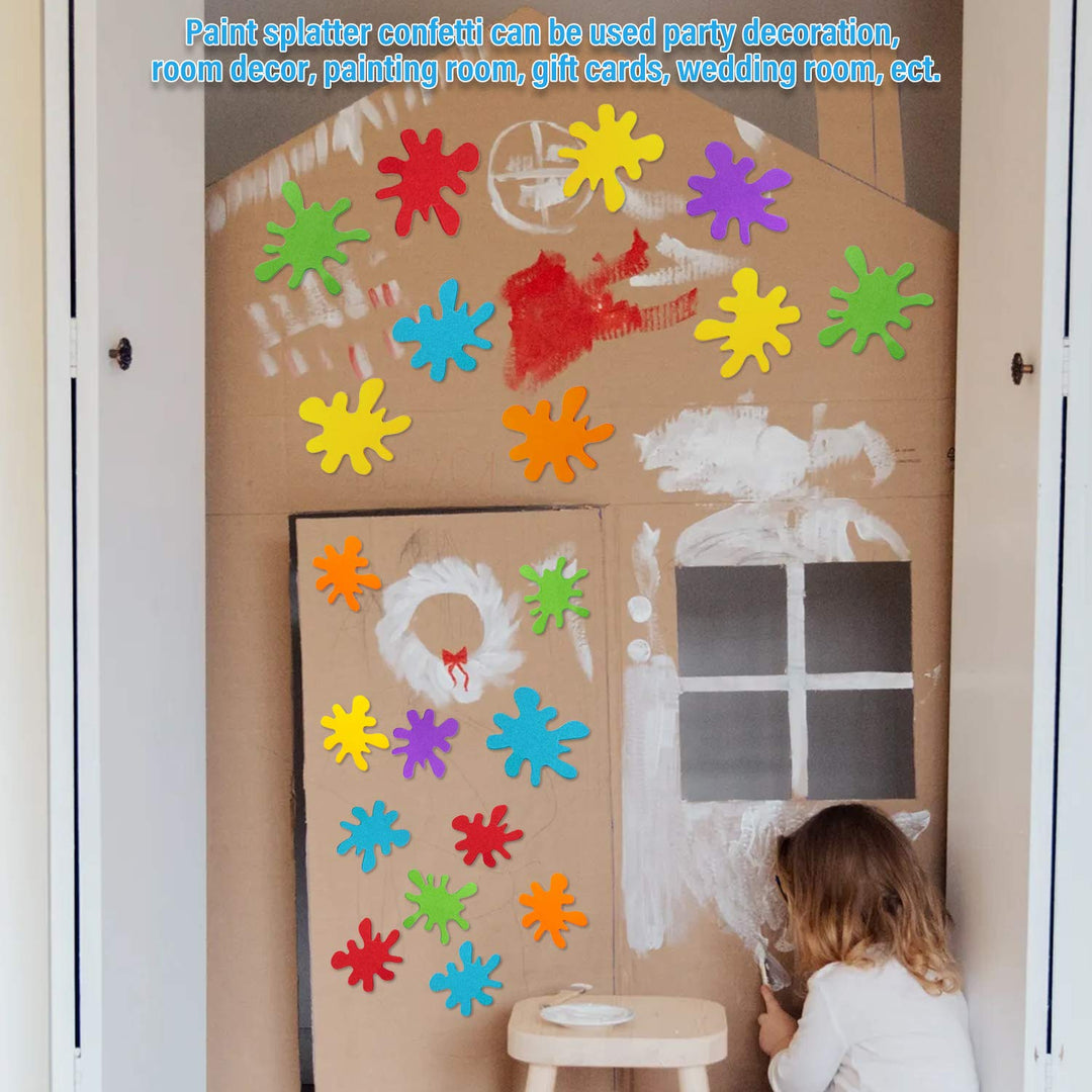 , 200 Pieces Paint Splatter Confetti Party Decorations