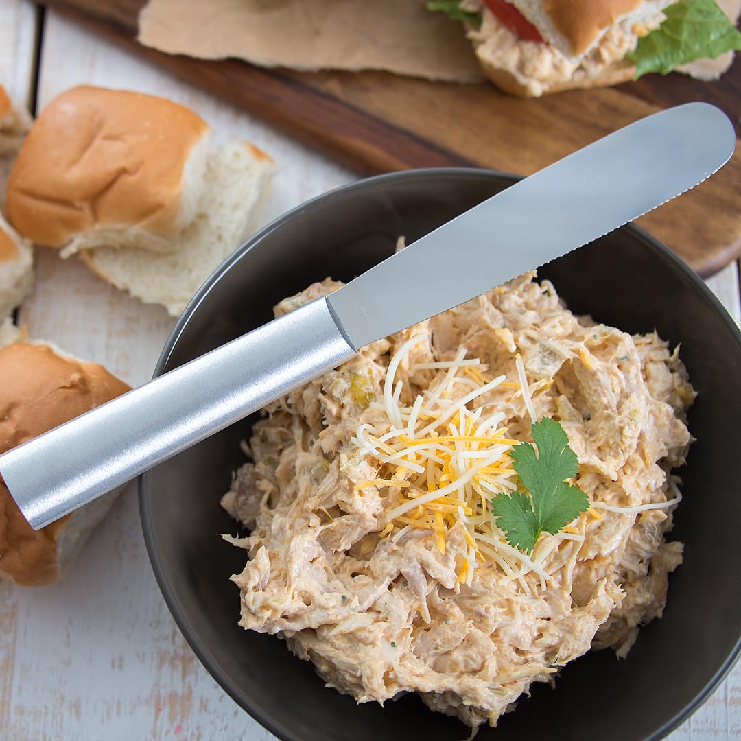 Rada Cutlery Super Spreader - Spreading Knife Made from Stainless Steel With Brushed Aluminum Handle Made in USA