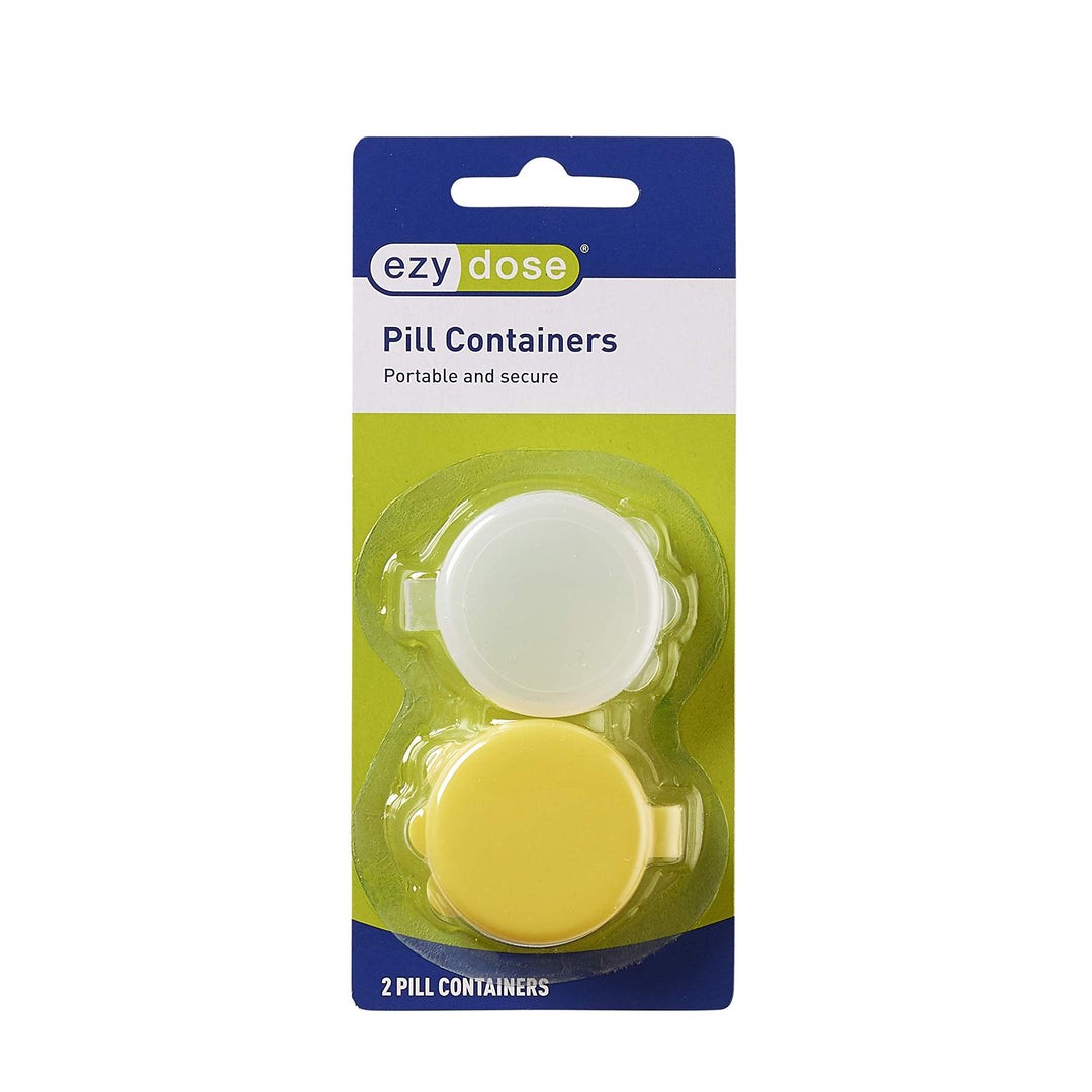 EZY DOSE Yellow and White Pocket Pill Caddy Value 2-Pack: Easy to Use for Accurate Doseages