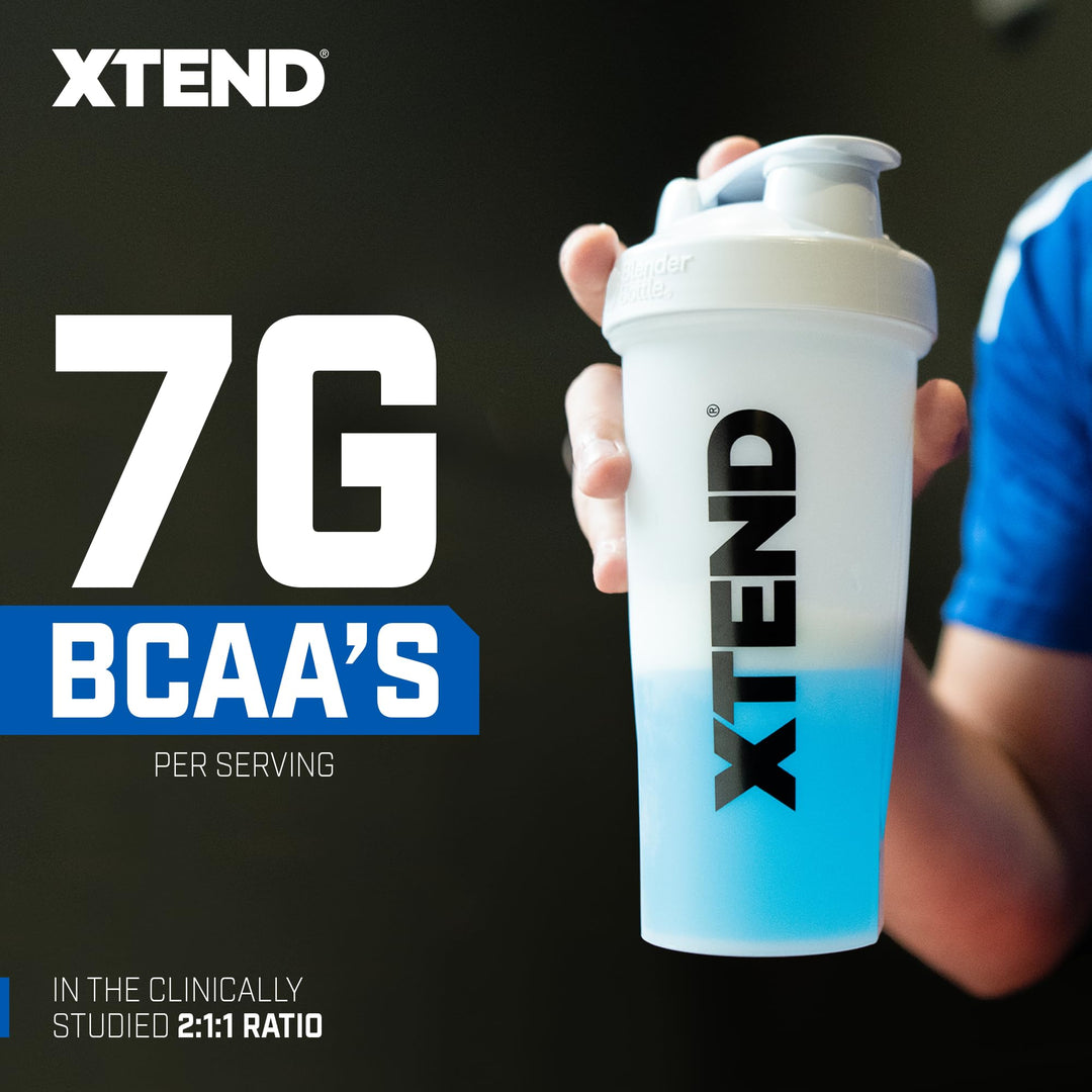 XTEND Sport BCAA Powder Blue Raspberry Ice - Electrolyte Powder for Recovery &amp; Hydration with Amino Acids - 30 Servings