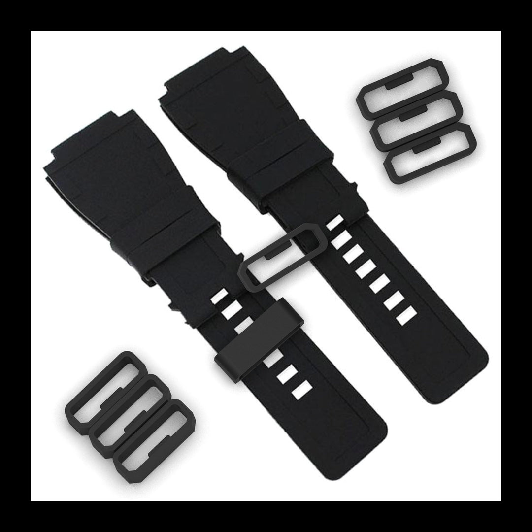 6-Pack Replacement Fastener Ring for Garmin Vivosmart HR/HR+ Bands, Silicone Connector Security Loop for Garmin Vivosmart/Vivosport/Vivoactive 4S/Vivomove 3S/Venu 2s(Black-6pcs)