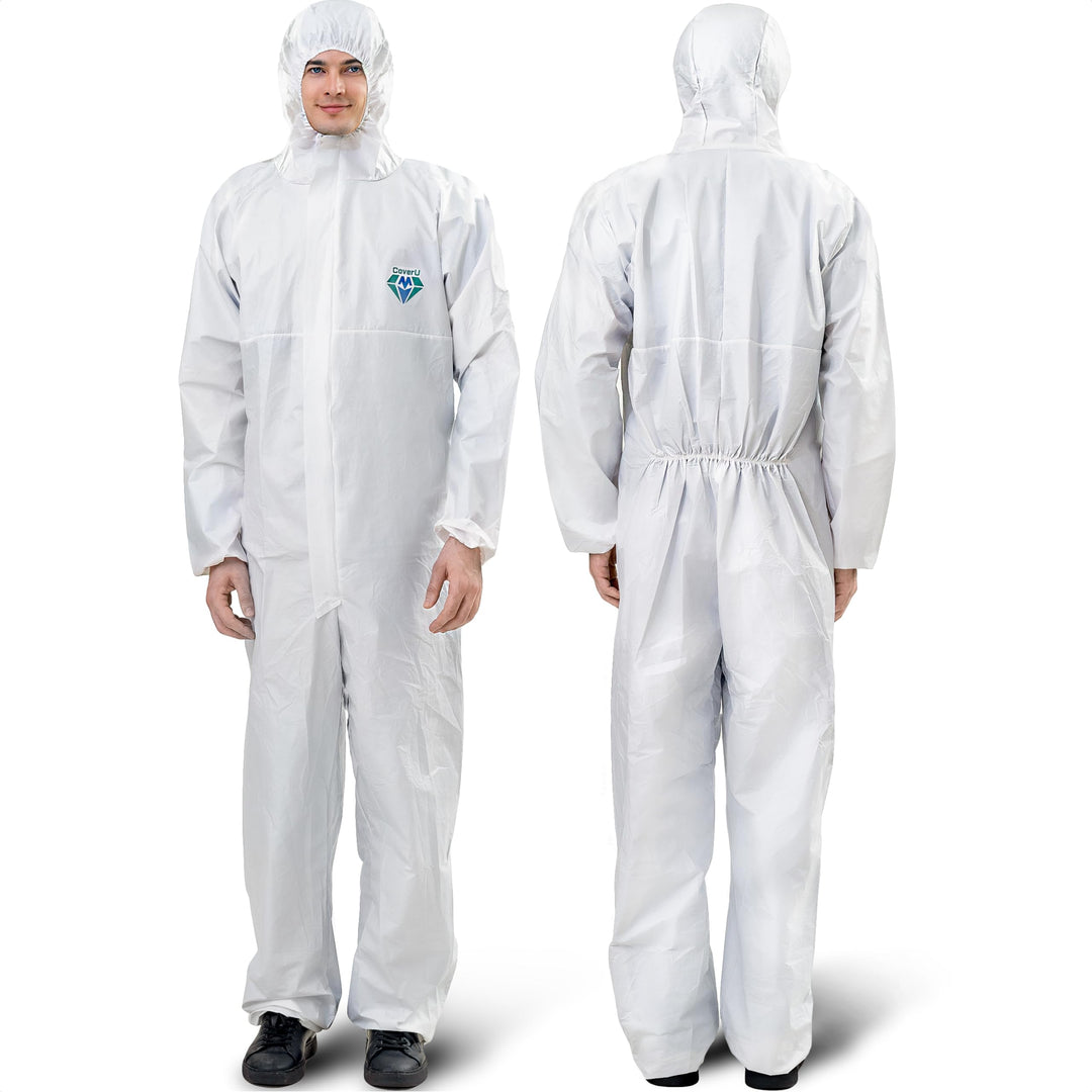 Hazmat Suits - 6 Sizes Options - Disposable Coveralls Suit, Medical Protective Coverall PPE Hazmat Suits