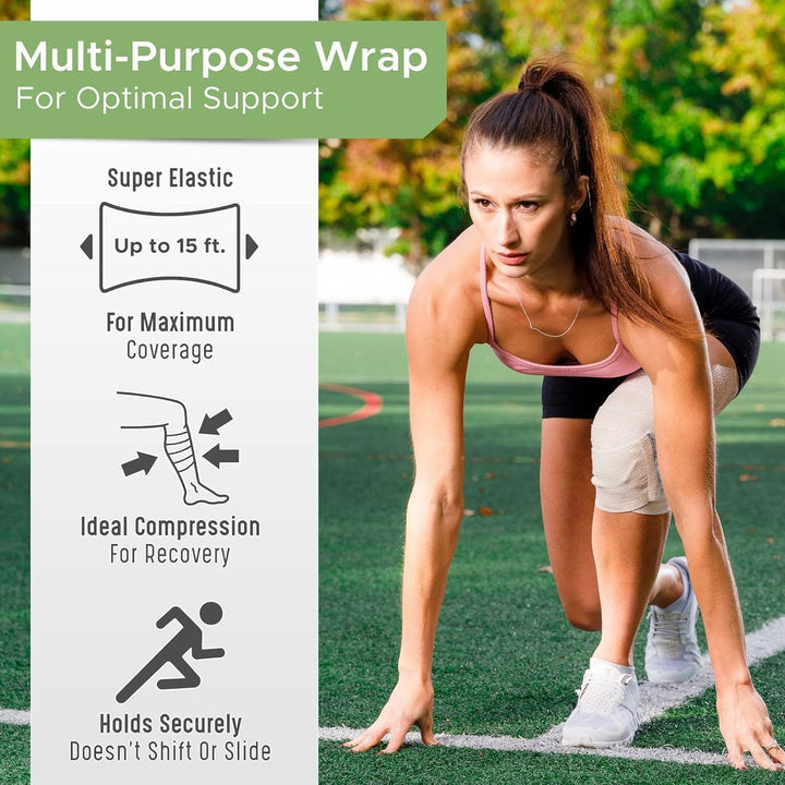 GT 6 Cotton Elastic Bandage with Hook and Loop Closure 